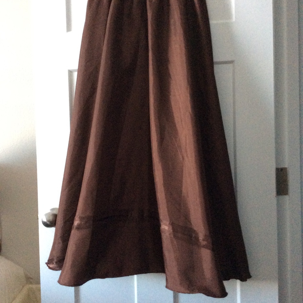 Brown Satin Circle Skirt - Picture 4 of 5